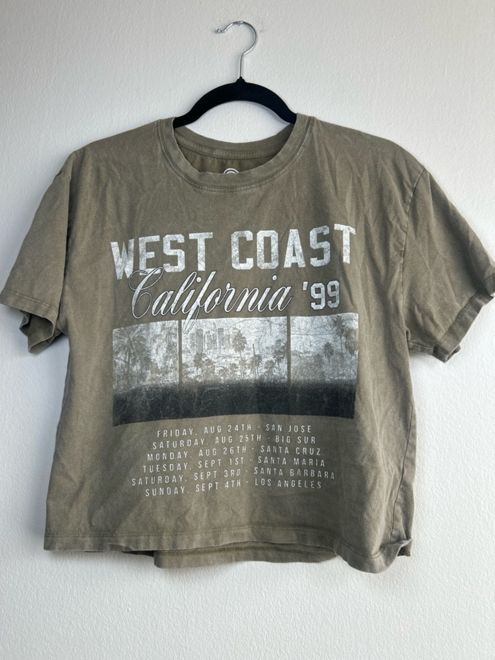 West Coast California '99 Graphic Tee - Olive